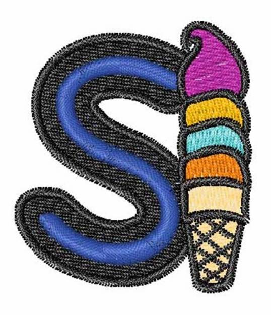 Picture of Ice-Cream-Font S Machine Embroidery Design