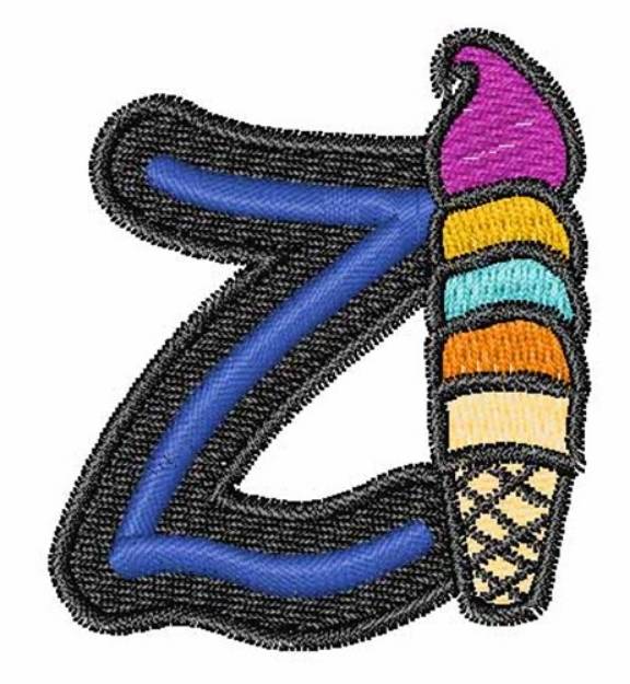Picture of Ice-Cream-Font Z Machine Embroidery Design