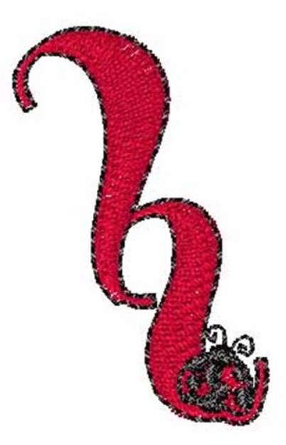 Picture of LadyBug-Font h Machine Embroidery Design