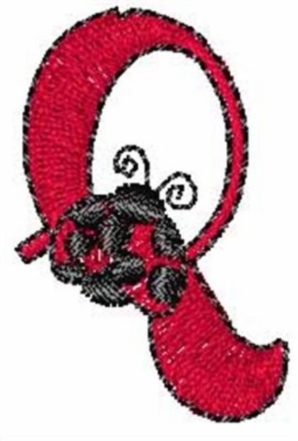 Picture of LadyBug-Font Q Machine Embroidery Design