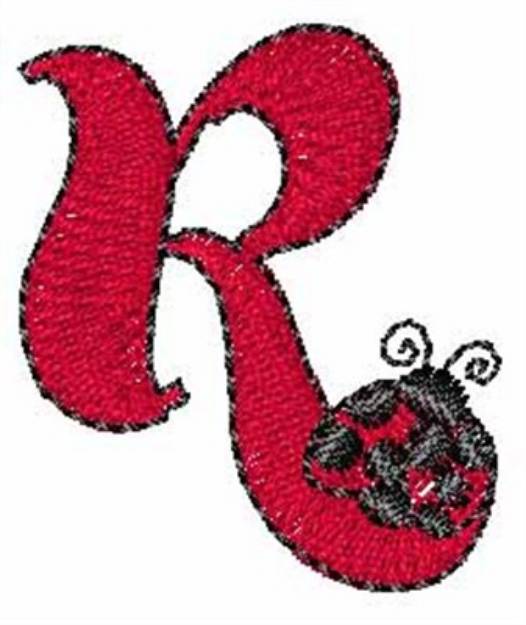 Picture of LadyBug-Font R Machine Embroidery Design