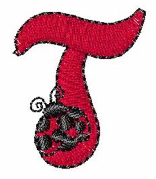 Picture of LadyBug-Font T Machine Embroidery Design