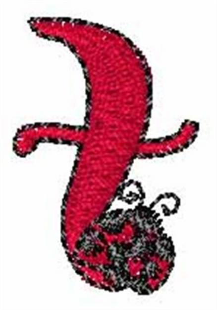 Picture of LadyBug-Font t Machine Embroidery Design