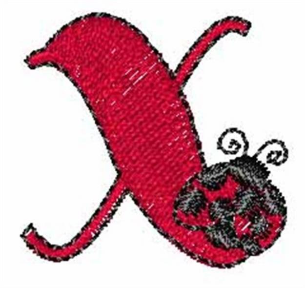 Picture of LadyBug-Font X Machine Embroidery Design