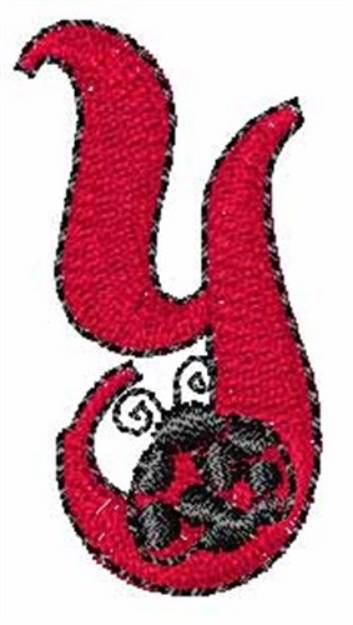 Picture of LadyBug-Font Y Machine Embroidery Design