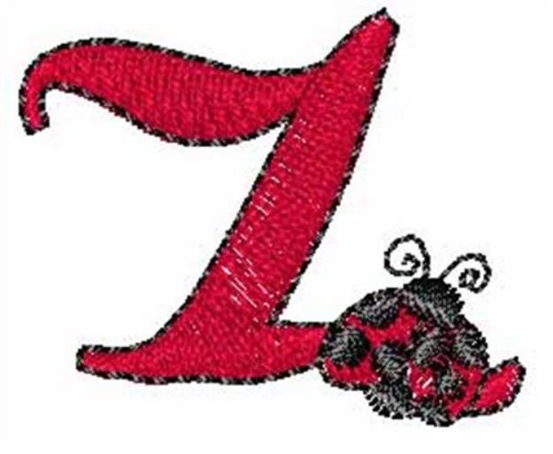 Picture of LadyBug-Font Z Machine Embroidery Design