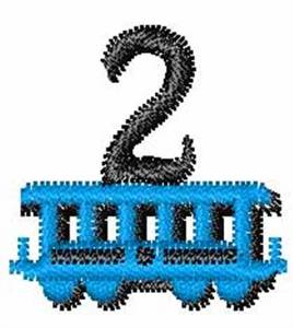 Picture of Train-Font 2 Machine Embroidery Design
