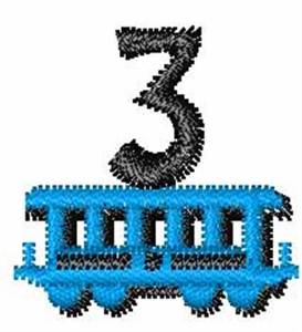 Picture of Train-Font 3 Machine Embroidery Design
