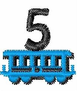 Picture of Train-Font 5 Machine Embroidery Design