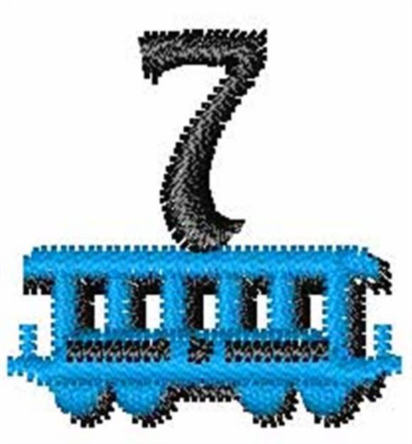 Picture of Train-Font 7 Machine Embroidery Design