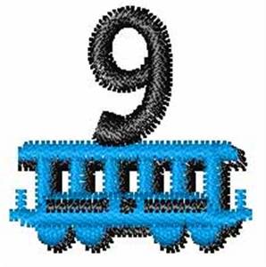 Picture of Train-Font 9 Machine Embroidery Design