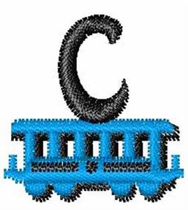 Picture of Train-Font C Machine Embroidery Design