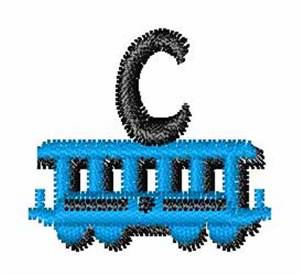Picture of Train-Font c Machine Embroidery Design