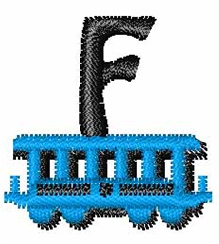 Train-Font F Machine Embroidery Design