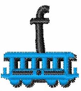 Picture of Train-Font f Machine Embroidery Design