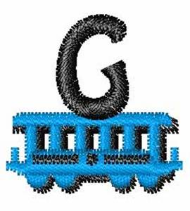 Picture of Train-Font G Machine Embroidery Design