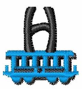 Picture of Train-Font H Machine Embroidery Design