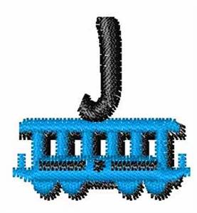 Picture of Train-Font J Machine Embroidery Design