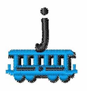 Picture of Train-Font j Machine Embroidery Design