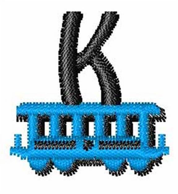 Picture of Train-Font K Machine Embroidery Design