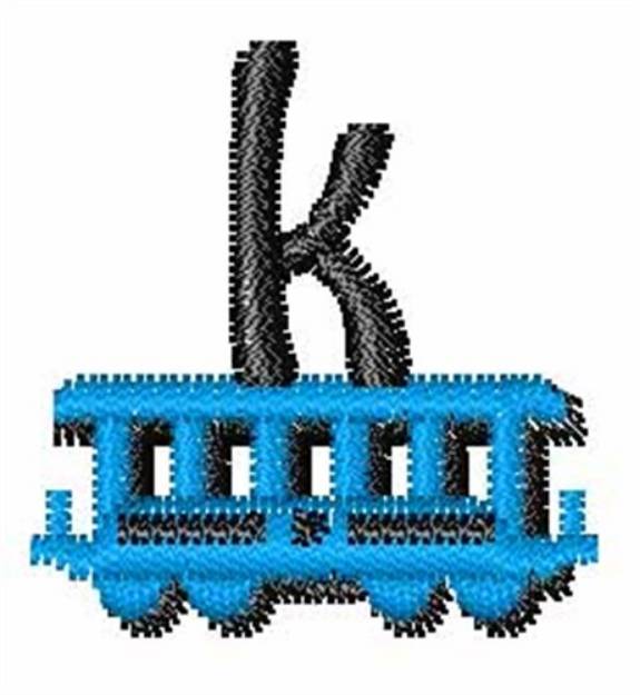 Picture of Train-Font k Machine Embroidery Design