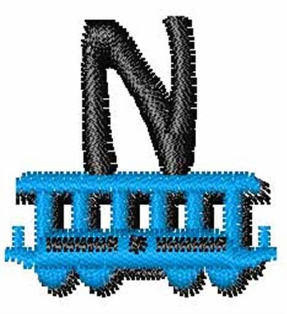Picture of Train-Font N Machine Embroidery Design