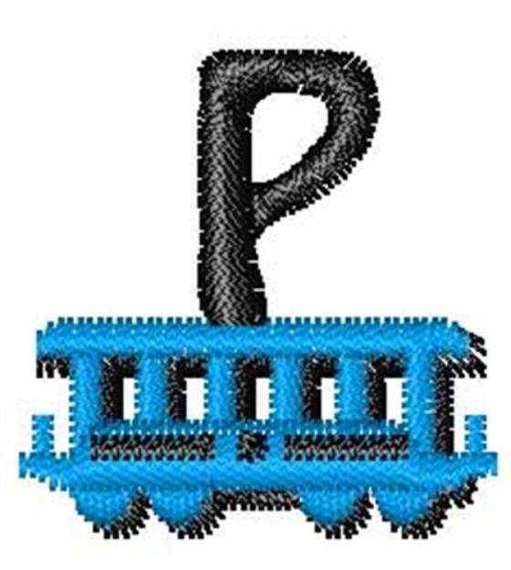 Picture of Train-Font P Machine Embroidery Design