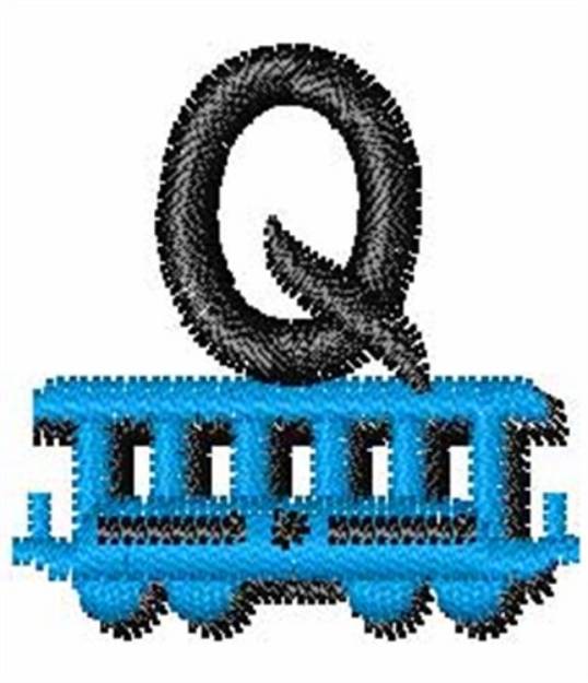 Picture of Train-Font Q Machine Embroidery Design