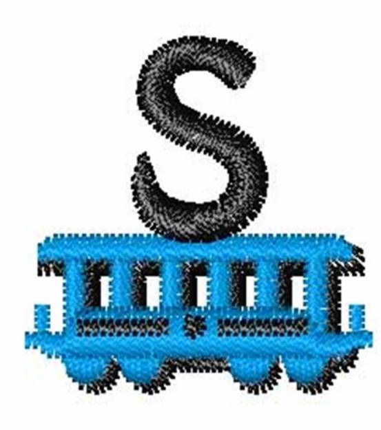 Picture of Train-Font S Machine Embroidery Design