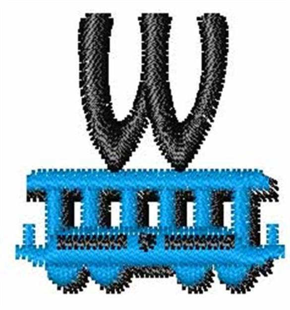 Picture of Train-Font W Machine Embroidery Design