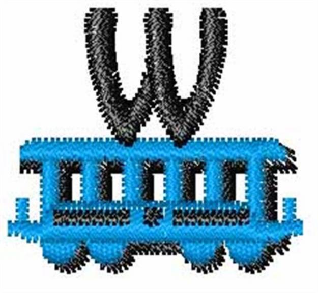 Picture of Train-Font w Machine Embroidery Design