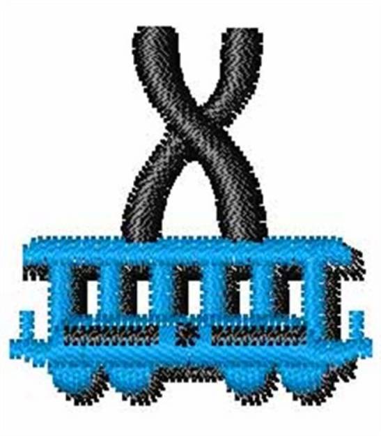 Picture of Train-Font X Machine Embroidery Design