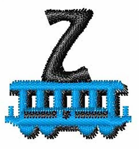 Picture of Train-Font Z Machine Embroidery Design