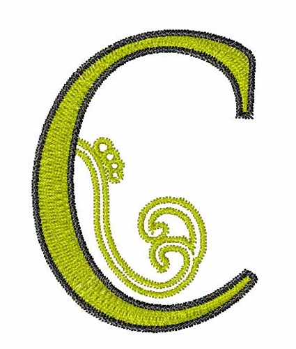 Swirl C Machine Embroidery Design