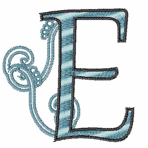  Swirl E Machine Embroidery Design
