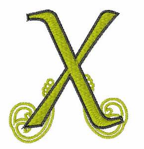 Picture of Swirl X Machine Embroidery Design