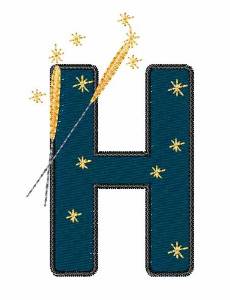 Picture of Fourth of July H Machine Embroidery Design