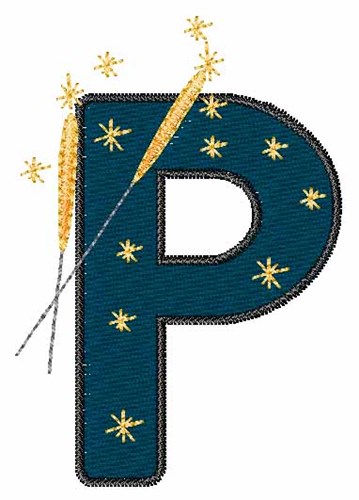 Fourth of July P Machine Embroidery Design
