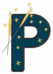Picture of Fourth of July P Machine Embroidery Design