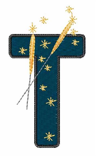 Fourth of July T Machine Embroidery Design