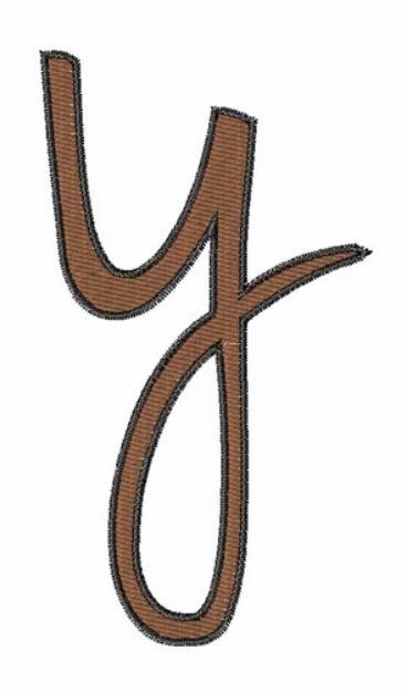 Picture of Handwriting Y Machine Embroidery Design