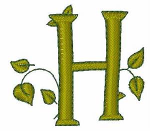 Picture of Leafy Vine H Machine Embroidery Design