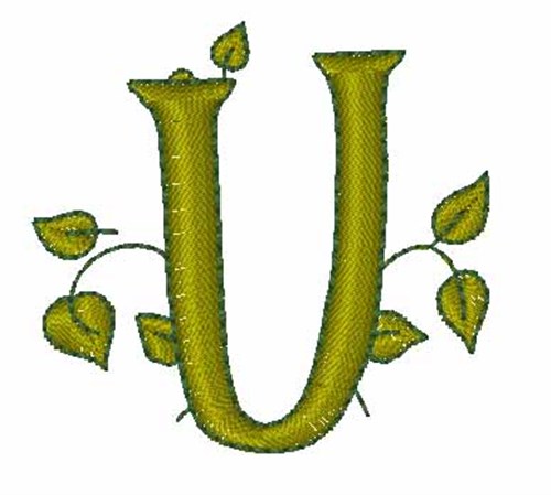 Leafy Vine U Machine Embroidery Design