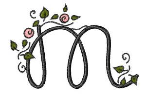 Picture of Rose Vine Swirl M Machine Embroidery Design