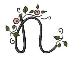Picture of Rose Vine Swirl N Machine Embroidery Design