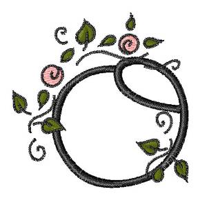 Picture of Rose Vine Swirl O Machine Embroidery Design