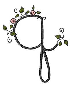 Picture of Rose Vine Swirl Q Machine Embroidery Design