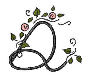Picture of Rose Vine Swirl S Machine Embroidery Design