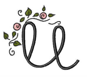 Picture of Rose Vine Swirl U Machine Embroidery Design
