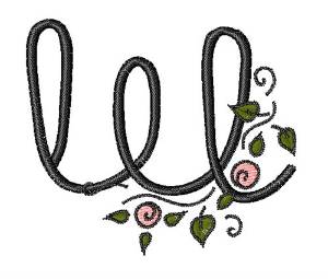 Picture of Rose Vine Swirl W Machine Embroidery Design